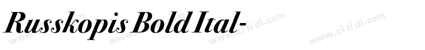 Russkopis Bold Ital字体转换